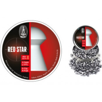 BSA Red Star Medium crowned dome head .22 Calibre Air Gun Pellets 18.21 grains Tin of 250